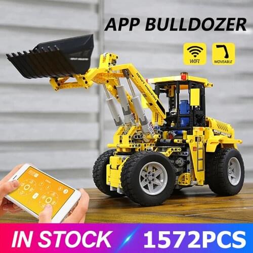 MOULD KING High-Tech L350F Wheel Loader Bulldozer APP Control Truck Model Building Blocks Bricks Kids DIY Toys Christmas Gifts