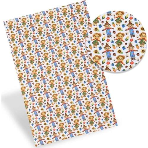 Xugar Printed Faux Synthetic Leather Fabric Sheets For Bows A4 Cartoon PU Leather DIY Craft Earrings Craft Home Textile Supplies