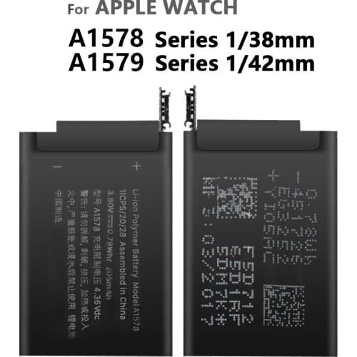 100% Genuine Replacement A1578 A1579 Battery For Apple watch Series 1 A1578 38mm A1579 42mm Watch In Stock Batteries Batteria