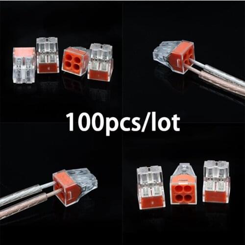 100PCS Quick Wiring Terminal Four-hole Quick Wiring Hard Wiring Terminal PCT-104