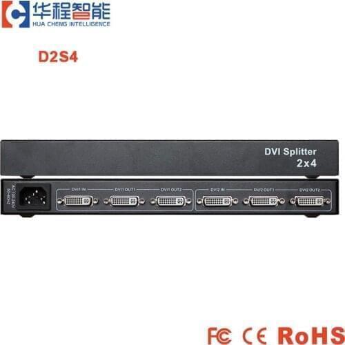 6 port HD DVI Splitter 2x4 AMS-D2S4 vs dtech DT-7024 has 1080p picture quality for absen led stage backdrop screen