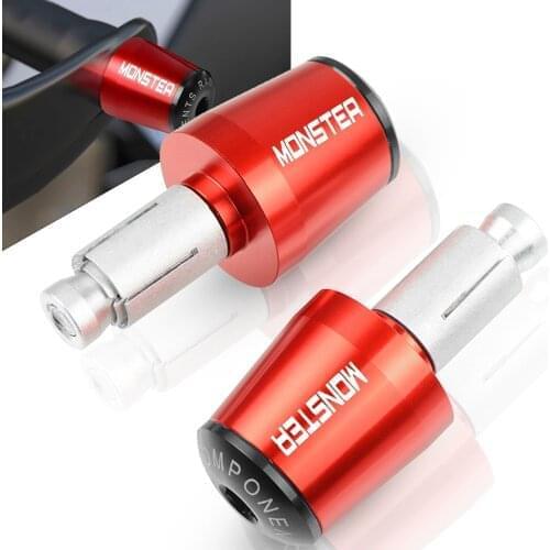 CNC Handlebar Grips Bar Ends Cap Slider Motorcycle Accessories For Ducati M900 M 900 Monster 821 400 620 695 696 796 2007-2018
