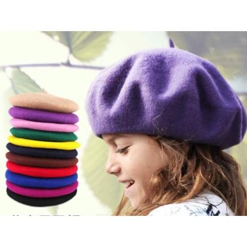 Childrens Berets in autumn and winter woolen felted hats for boys and girls, Baby Hats and Baby Hats