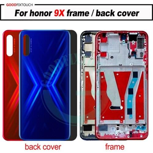 For honor 9X pro Front Bezel Frame Faceplate Housing Case With back cover battery cover For Honor 9X backcover / frame