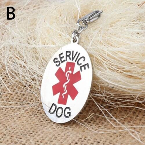 Women Men Emotional Support Animal ESA Keyrings Red Medical Alert Symbol Service Dog Keychains Car Key Ring 2020 New