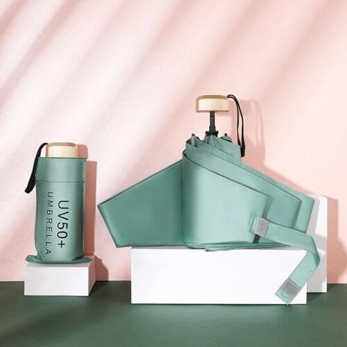 Mini Pocket Umbrella Ultralight Rain Sun Umbrella Girls Anti UV Portable Folding Umbrella Parasol for Single Hand Use