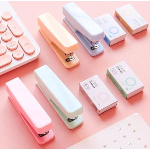 1 Set Mini Stapler Staples Kit Portable Labor-saving No. 10 Staplers For Office Student Paper Binding Stapler Stationery