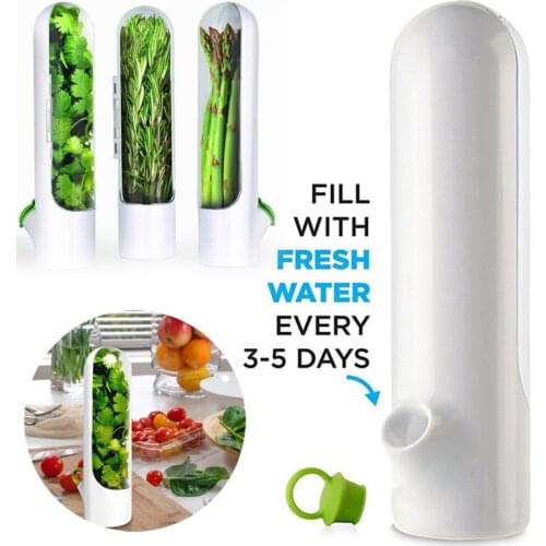 1/2PCS Herb Storage Container And Premium Herb Keeper Box For Keeps Greens And Vegetables Keep Fresh Longer Kitchen Storage Tool