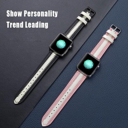 Leather Strap For apple watch 6 5 4 3 se Luminous bracelet watchband correa wristband iwatch band 44mm 42mm 40mm 38mm accessorie