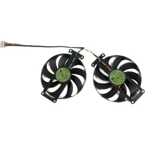 2Pcs/Set Graphics Card Fans T129215BU DC12V 0.50AMP 4PIN For ASUS GTX1660 O6G GAMING Cooling