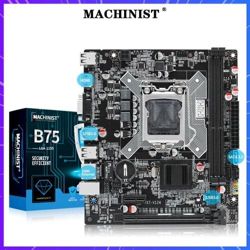 B75 Desktop Motherboard LGA 1155 Apply To Intel Core/Pentium/Xeon Series CPU Support 16GB Ddr3 1600mhz Memory X7-V124 PC