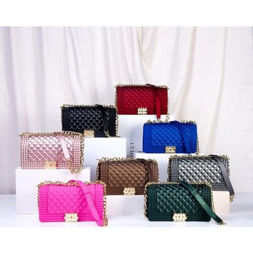Fashion Ladies Chain Shoulder Bag For Women Pu Leather New Casual Luxury Designer Handbag Jelly Bags Cross Body Channels Handbag
