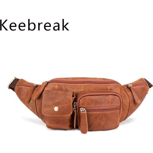 100% Genuine Leather Chest Bag Fanny Pack Cow Leather Soldering Shoulder Breast Bag Small New Side Cross Body Bag For Men 2021