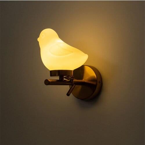 Nordic Creative Bird Wall Lamps Living Room Bedroom Simple Decor Corridor Aisle Stairs LED Restaurant Kitchen Bathroom Lighting