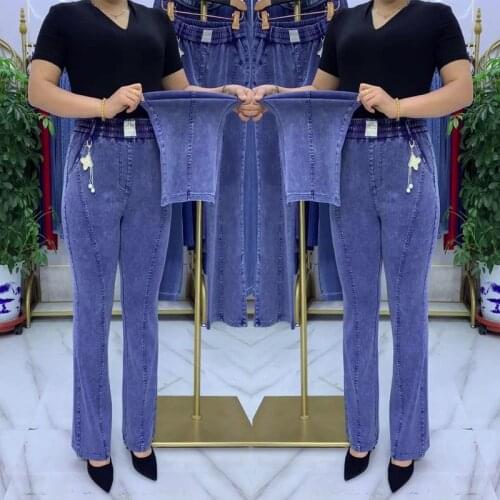 New High-stretch Mother Jeans 2021 Fashion Spring Autumn New High-waist Casual Micro-flared Pants Plus Size Jeans High Quality