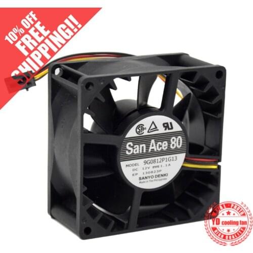 NEW SANYO DENKI SAN ACE 9G0812P1G13 12V 1.1A 8038 8CM high air volume 4PIN PWM cooling fan