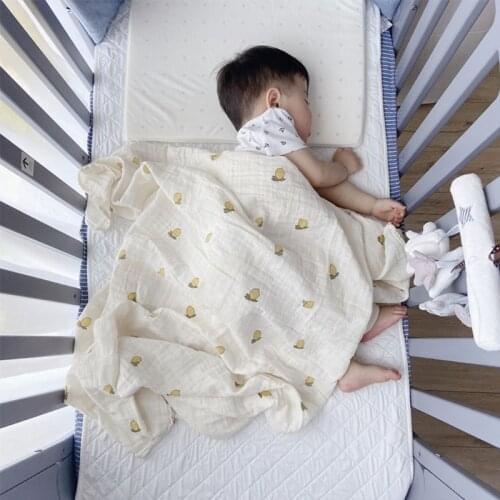 Baby Receiving Blanket Newborn Soft Organic Cotton Swaddle Wrap Bath Towel Infant Stroller Sleepsack Bedding