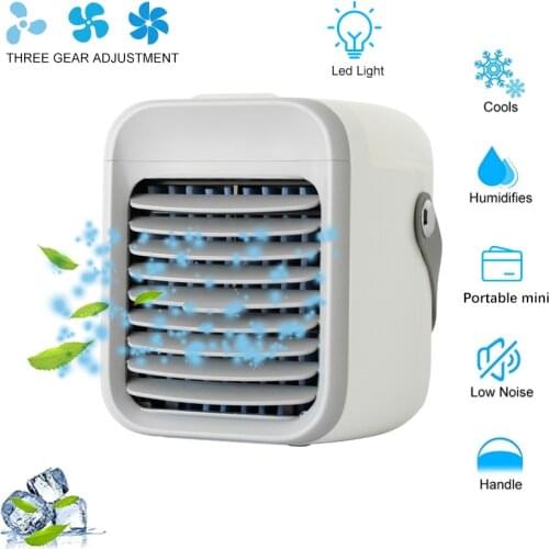 New USB Air Cooler Personal Space Cooling Any Space Portable Cooler Air Conditioner LED Night Light With Humidifier