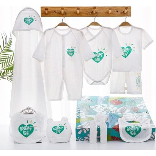 11PCS New Summer Baby Boy Girl Clothing Set Breathable Cotton Unisex Infant Pajamas Clothes Baby Accessories