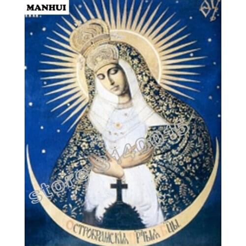 Full Square Diamond 5D DIY Diamond Painting Holy Mother Embroidery Cross Stitch Rhinestone Mosaic Painting Home Decor BEF357