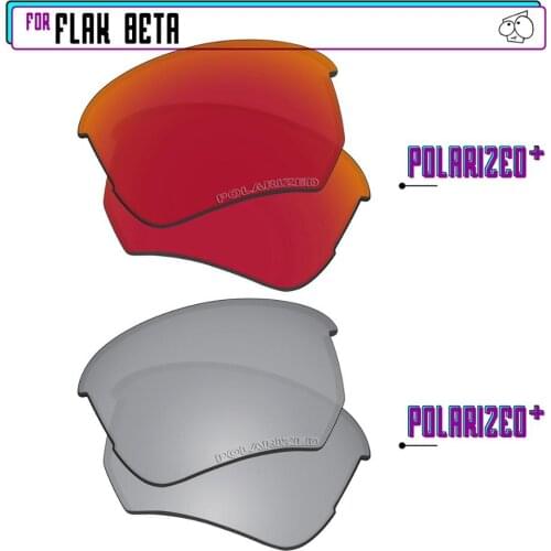 EZReplace Polarized Replacement Lenses for - Oakley Flak Beta Sunglasses - Sir P Plus-RedP Plus