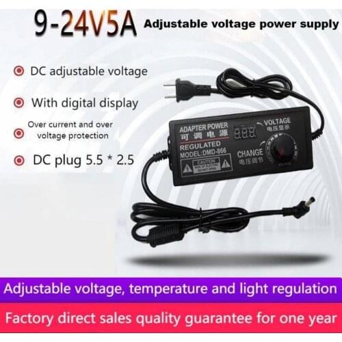Adjustable power supply 3-12v2a gun motor DC voltage regulator speed regulator temperature regulator switch 24W power adapter