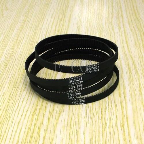 5pcs/lot 228-GT2 Loop Timing Belt Width 6mm GT2 Belt Rubber Fiberglass Inner Length 228mm 114 Teeth for GT2 Timing Pulley