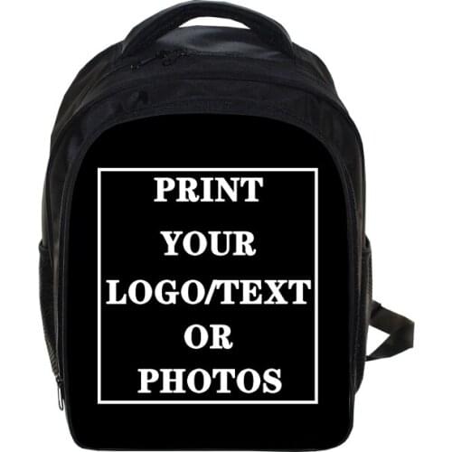13 Inch Custom Pattern Name Logo Backpack Kids Kindergarten School Backpack Boys Girls Custom School Bags Daily Backpack Bag