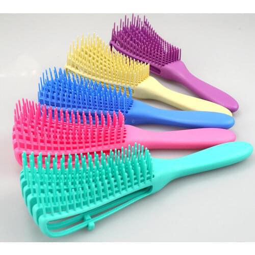 Detangling Brush 4c Hair Detangler Brush for Curly Hair Wet Thick Kinky Hair Adjust Hair Brush Scalp Massage Detangle Hairbrush