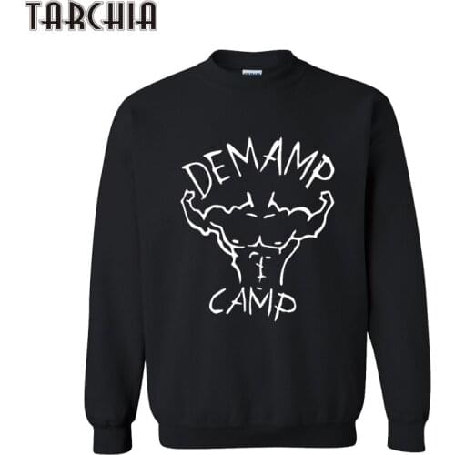 TARCHIA DEMAMP CAMP Letter Print Hoodies 2021 New Men Long Sleeve Hip Hop Sweatshirts Male Hombre Sportwear Hoody Tops