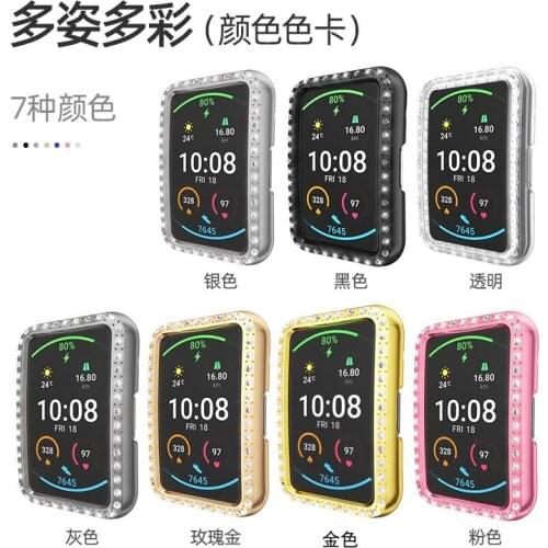 PC Diamond Plating Protective Shell For Huawei Watch Fit Smart Watch Case Cover Accessories For Huawei Fit Watch Case