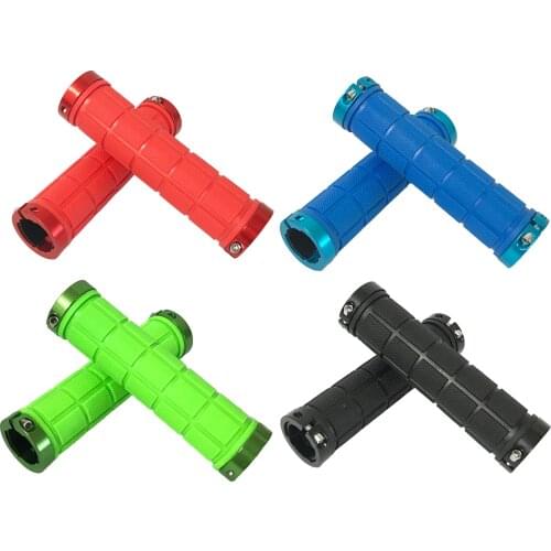 1 Pair Bike Handlebar Grips, Double Lock on Bicycle Handle Bar Grippers