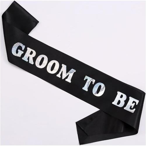 3pcs Black satin sash GROOM TO BE bride to be bachelorette Hen events supplier wedding accessories stag night bachelor party