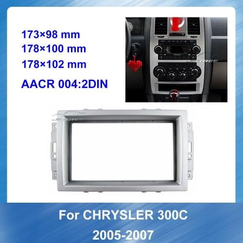 2 Din Car Radio Fascia Audio Frame For CHRYSLER 300C 2005-2007 Car DVD frame GPS Navigation Fascia Panel Bezel Trim kit