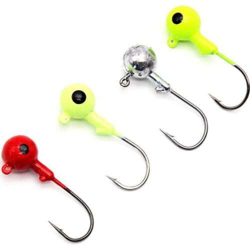 50 Pcs/set Jig Head Colorful Spray Paint Soft Bait Insect Hooks 50 Luminous in one bag lead product category multimedia keypad