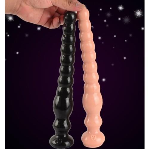 Unisex Super Long Facile Butt Plug Suction Cup Anal Dildo Anus Plug Sex Toys for Adult Vaginal Masturbation Ass Prostate Massage