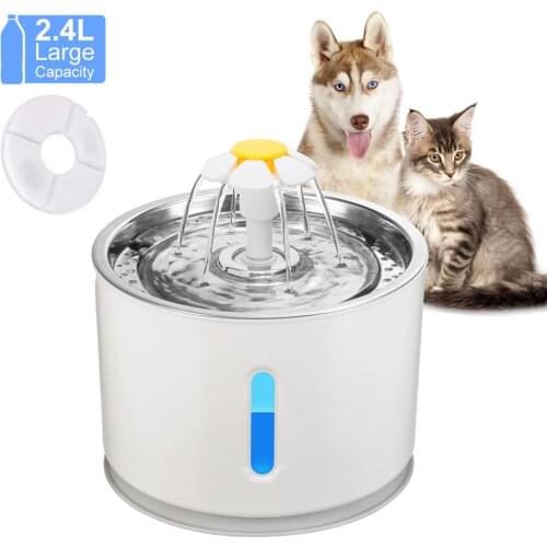 Automatic Cat Fountain Pet Drinking Water Dispenser Electric LED Dog Drinking Fountain Cat Feeder Drink Filter USB Powered