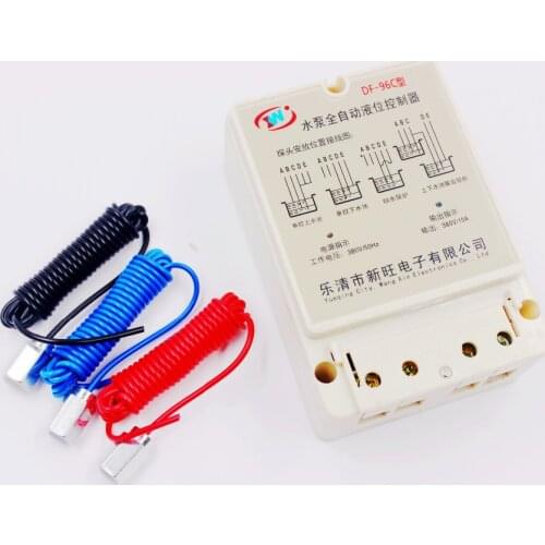 DF96C AC 380V automatic water level controller Pump Controller Pool Cistern Automatic Liquid Control Switch with 3 probes