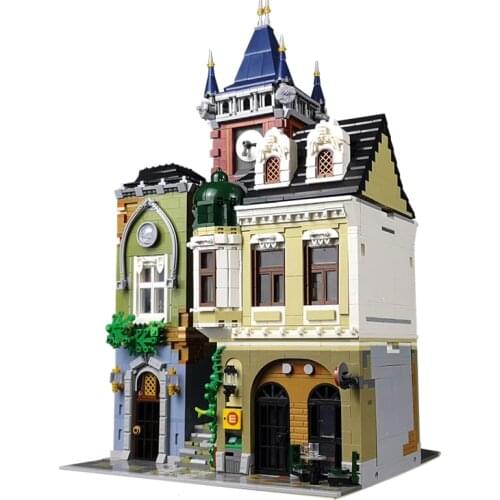 City Street View The Old Hotel Inn Public House Building Blocks Architecture Series Creative Bricks Toys For Children Gifts Kids