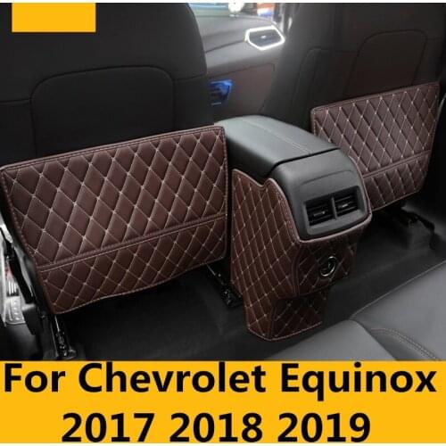 For Chevrolet Equinox 2017- 2019 Rear armrest box anti-kick patch decorative molding car shape Interior decoration Accessories