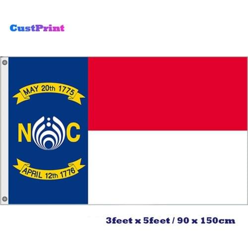 CustPrint 3ft x 5ft North Carolina Bassnectar Flag 100D Polyester Custom Printed Flags