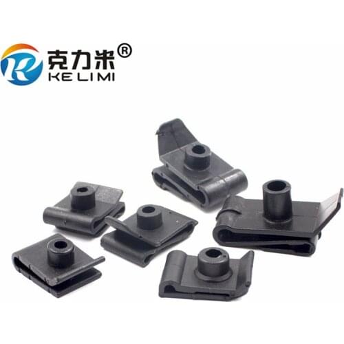 KE LI MI U-Type Fender lining Nut clips For Toyota Mazda JAC fixed clamp plastic fastener nut grommet Clip