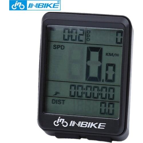INBIKE Bike Bicycle Computer Odometer Night Glow Computer Odometer MTB Bicyle Speedometer Bike Stopwatch Wired/Wireless 2 Types