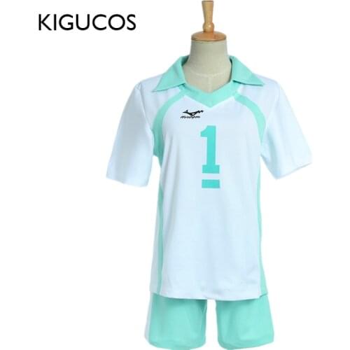 KIGUCOS Karasuno High School Oikawa Tooru Cosplay Costumes Haikyuu!! Uniform Volleyball Jerseys Sport Wear Top and Pants Sets