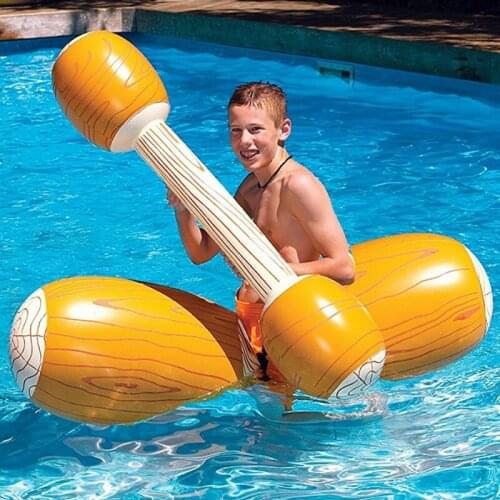 Summer Ring Pool Water Sports Outdoor Beach Pool Inflatable Swimming Rings Women Men Double Beat Swim Log Stick Set Pool Float