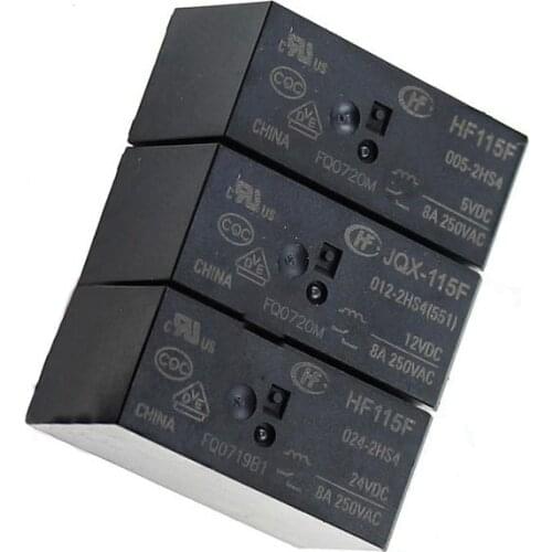 HOT NEW 5V HF115F 005-2ZS4 HF115F-005-2ZS4 HF115F 005 2ZS4 HF115F0052ZS4 5VDC DC5V 5V 250VAC 8A