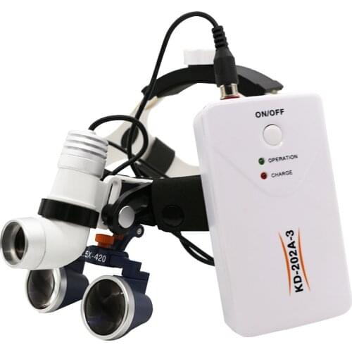 High Quality LED Medical Headlight Surgical Headlamp+2.5/3.5X420mm Dental Binocular Magnifier Medical Surgical Loupes