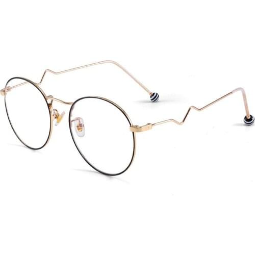 Fashion Blue Light Glasses Women Retro Metal Frame Anti Blue Ray Computer Glasses Men Vintage Design Round Glasses Frame Eyewear