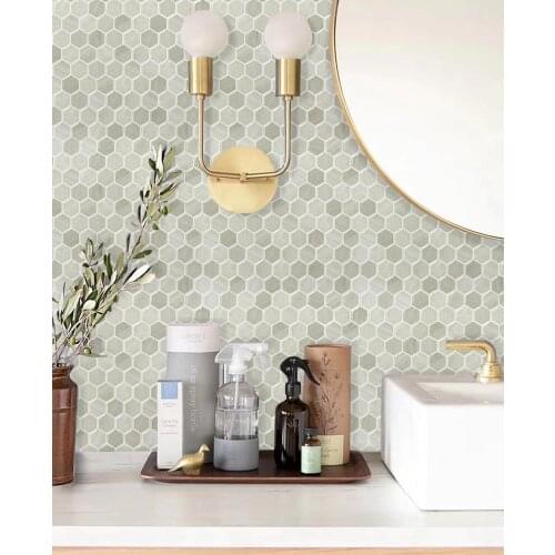 EasyTiles 3d wall paper，Christ Wall Decoration, Hexagonal Self-Adhesive Wall Stickers, Kitchen Waterproof Wall Stickers- 1 Sheet