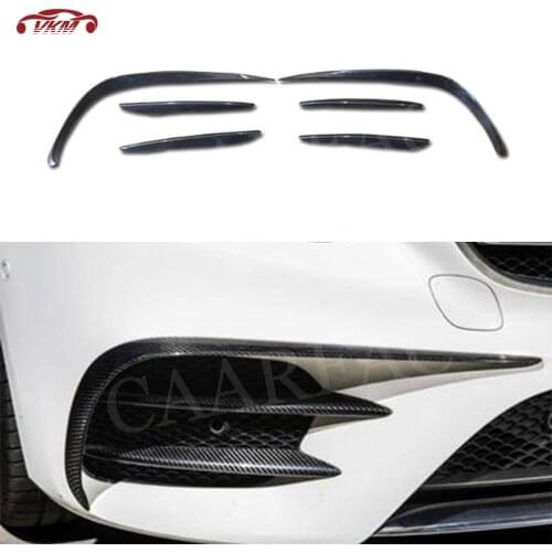 Carbon Fiber Front FogLamp Air Vent Cover Trim Frame For Mercedes Benz E Class W213 E200 E300 E320 E63 AMG 2017-2019 Car-Styling